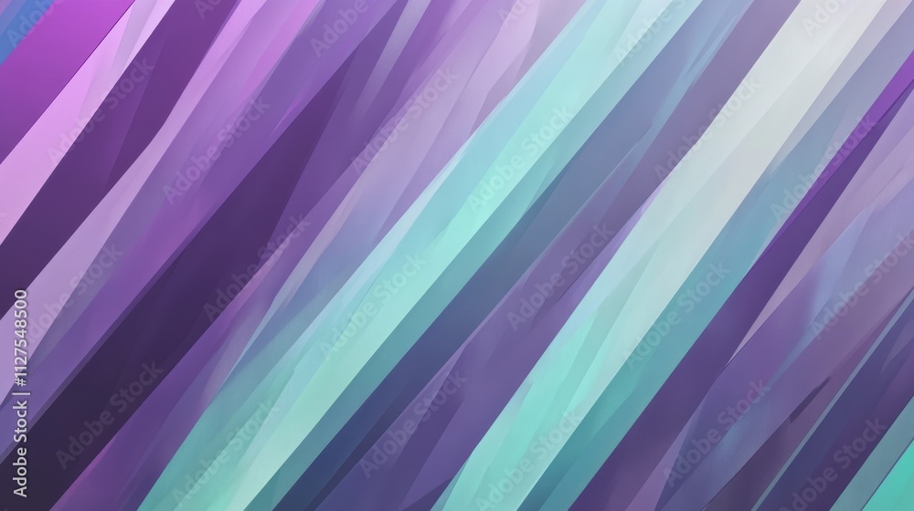 Abstract background with diagonal lines in purple, teal, and white shades. Abstract background with diagonal lines in purple, teal, and white shades.