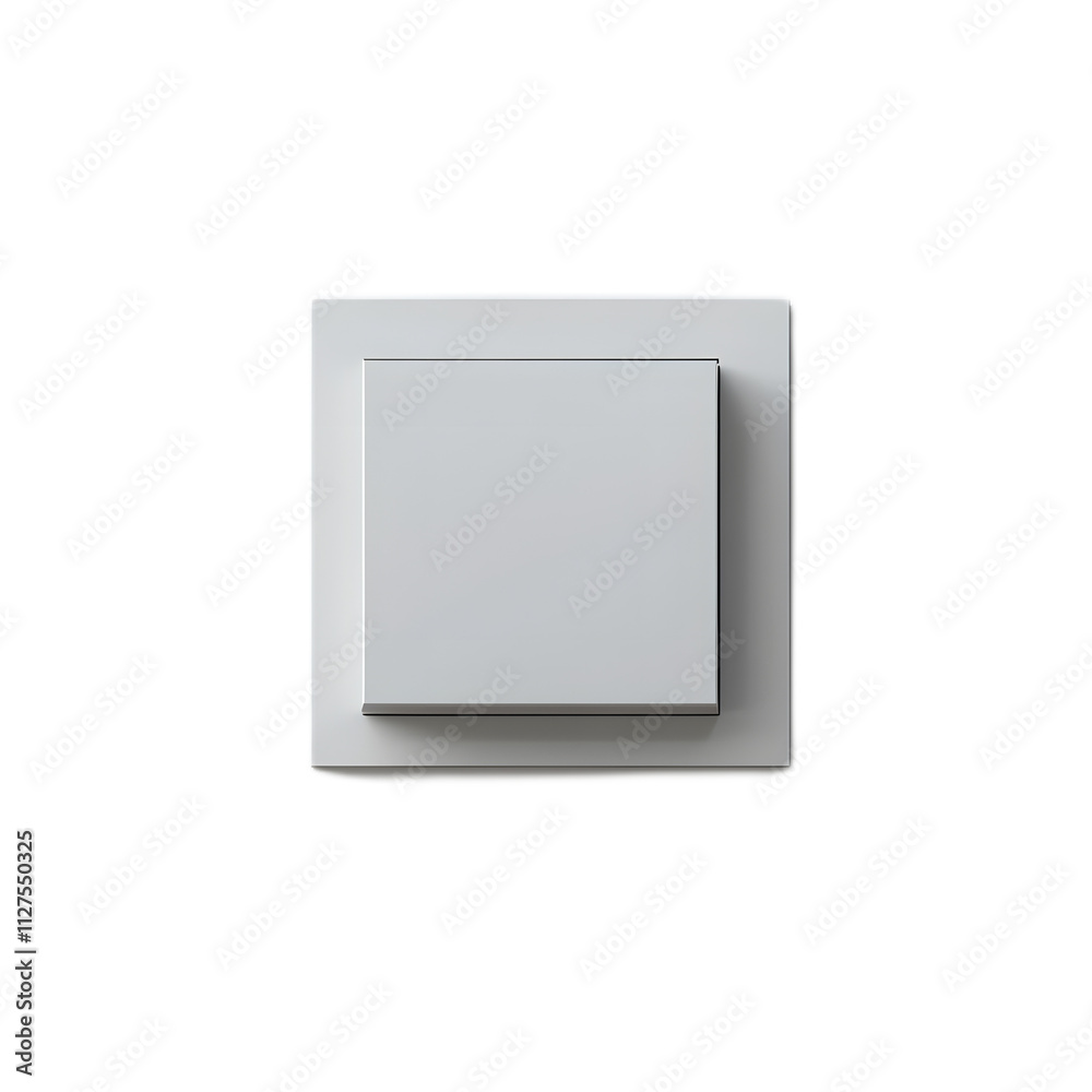 Fototapeta premium Minimalist Light Switch on Plain Background for Modern Interiors