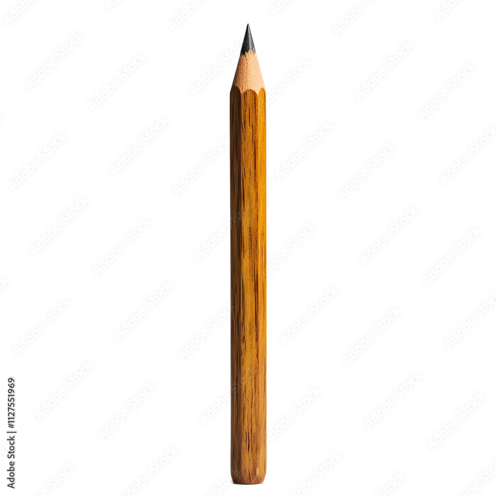 Wooden Pencil with Sharp Tip on White Background for Drawing Wooden Pencil with Sharp Tip on White Background for Drawing