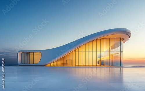 Minimalist modern architecture and spatial structure
