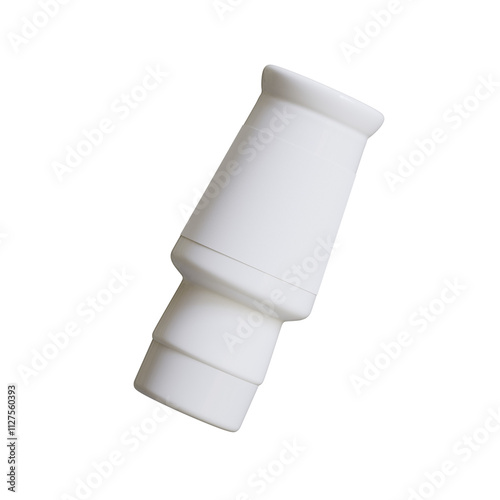 Sauce bottle white color and blank label transparent background