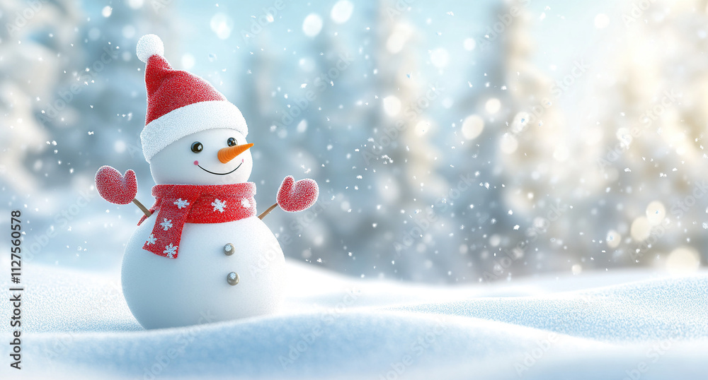 Charming Snowman in a Winter Wonderland Charming Snowman in a Winter Wonderland