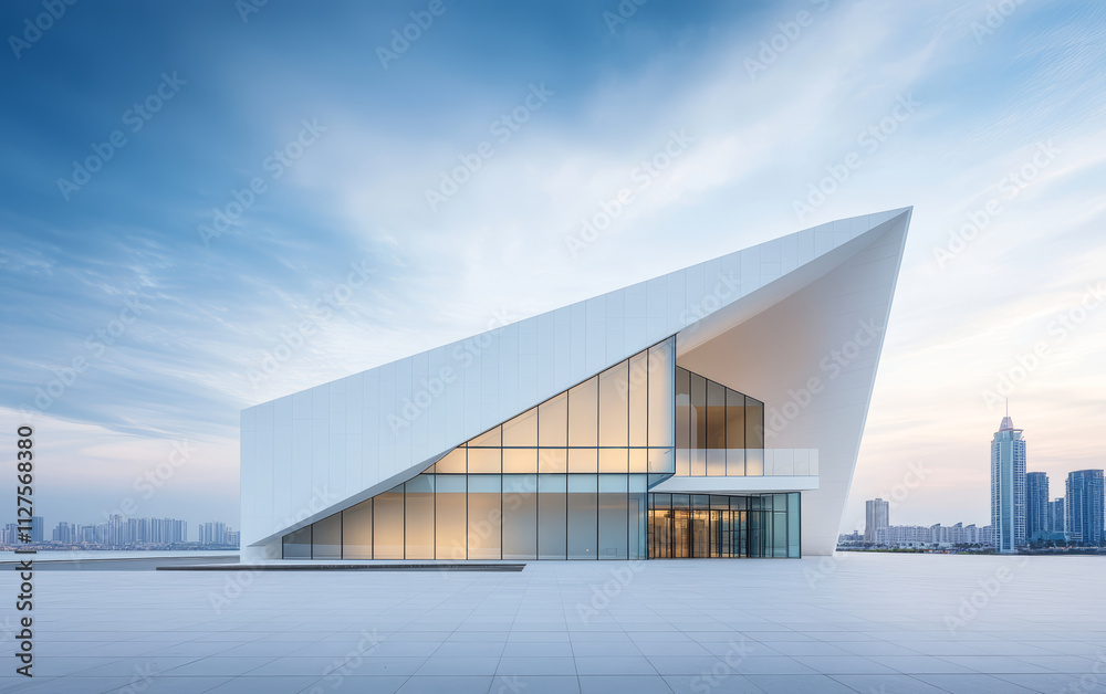 Minimalist modern art building space structure