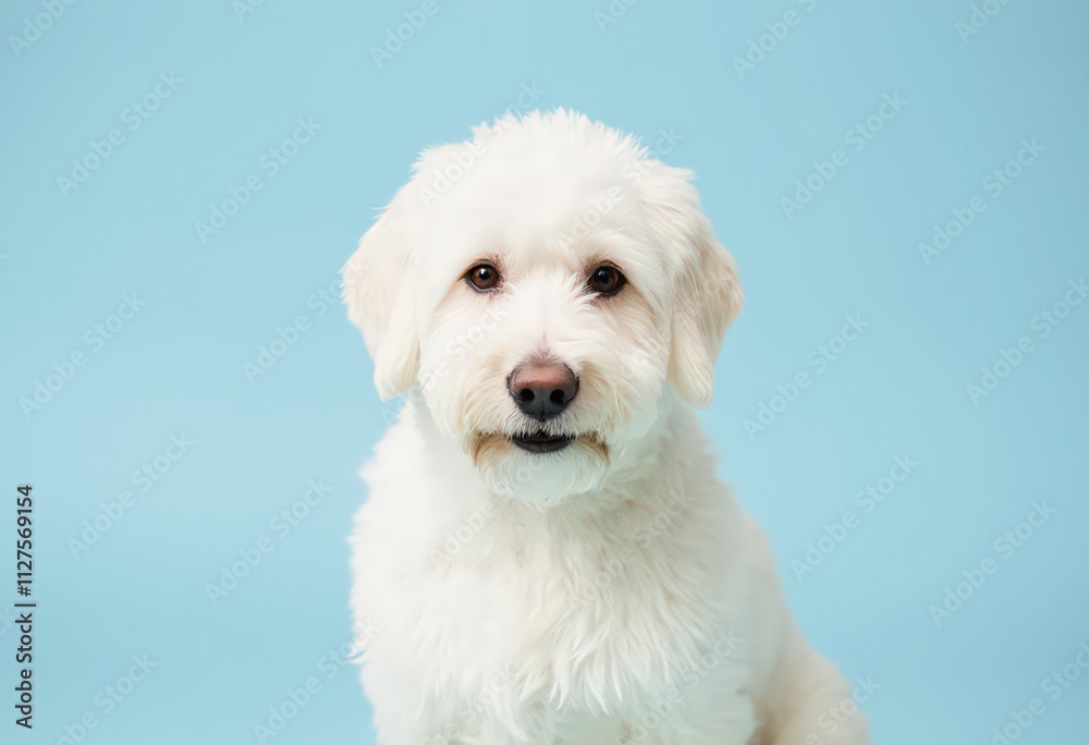 white dog portrait
