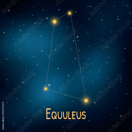 Equuleus constellation: captivating night sky with stars and cosmic patterns.