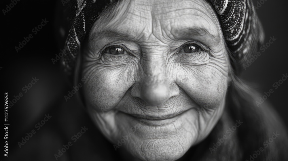Joyful Elderly Woman with a Warm Smile Radiating Happiness Joyful Elderly Woman with a Warm Smile Radiating Happiness