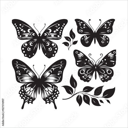 Butterfly Silhouettes photo