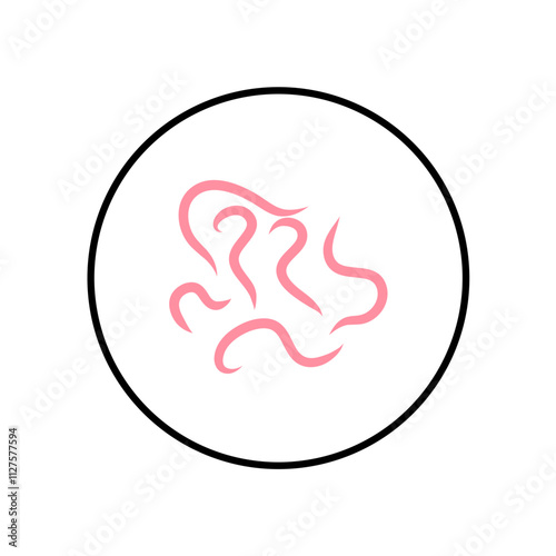 Pinworm parasite icon