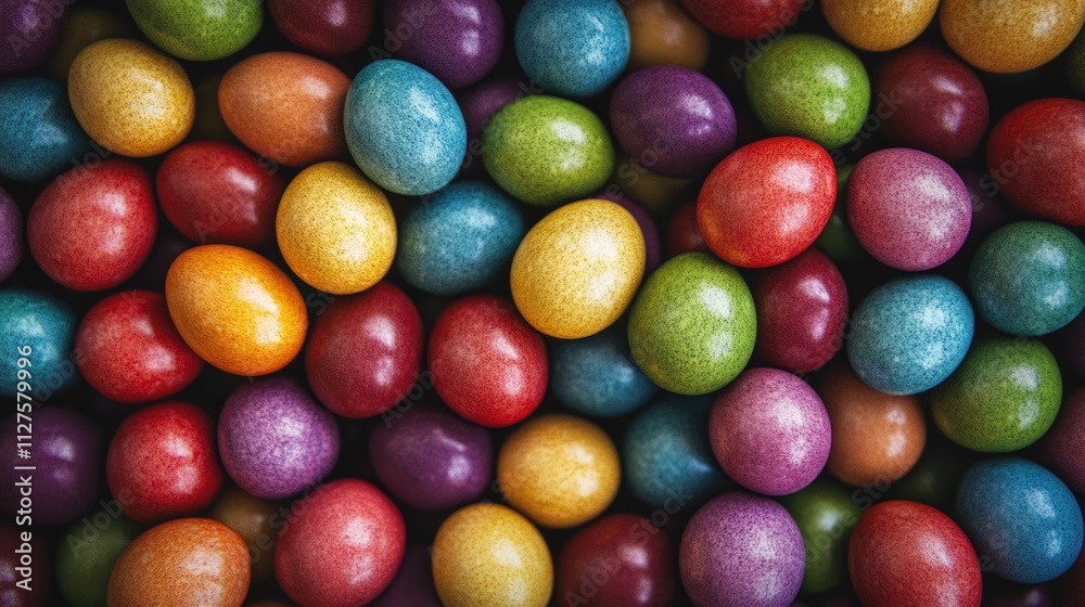 Vibrant Collection of Easter Eggs in a Cheerful Pile for Holiday Celebrations Vibrant Collection of Easter Eggs in a Cheerful Pile for Holiday Celebrations
