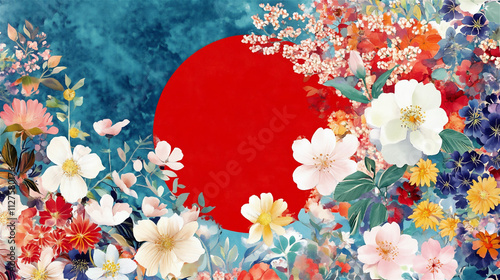 花咲く赤とピンクの情景：壮大な花、赤、花びらの美しさを際立たせる generative ai