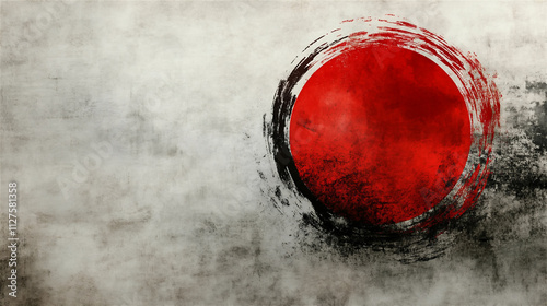 「赤い球体の世界」グラフィックデザインの美麗描写 generative ai