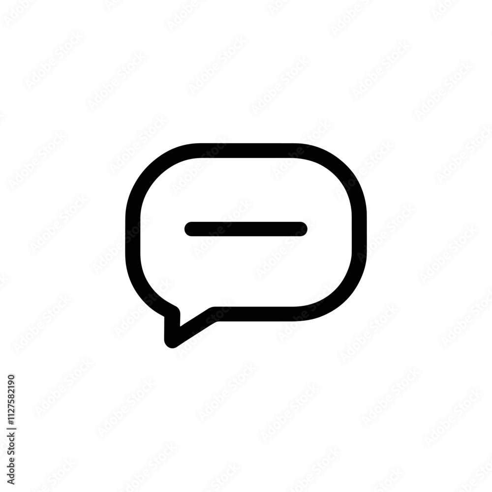 Detailed Speech Bubble Icon Featuring Lines - Representing Messaging, Communication, and Social Media Conversations Detailed Speech Bubble Icon Featuring Lines - Representing Messaging, Communication, and Social Media Conversations