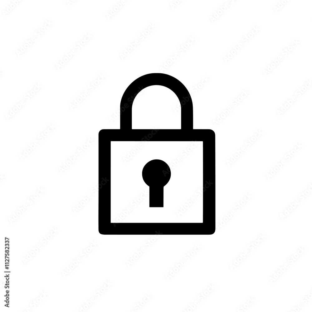 Simple Lock Icon Representing Security, Privacy, and Protection - Ideal for Cybersecurity, Data Protection, and Password Systems Simple Lock Icon Representing Security, Privacy, and Protection - Ideal for Cybersecurity, Data Protection, and Password Systems
