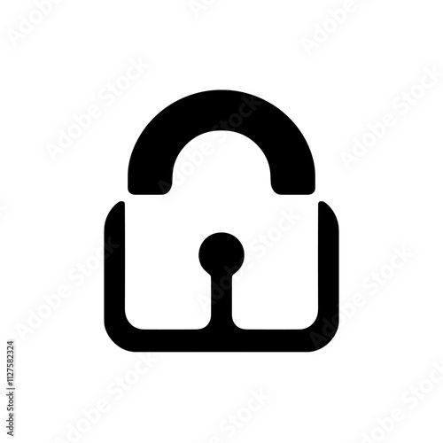 Padlock Icon Representing Security, Access Control, and Data Protection - Ideal for Cybersecurity and Digital Protection Systems