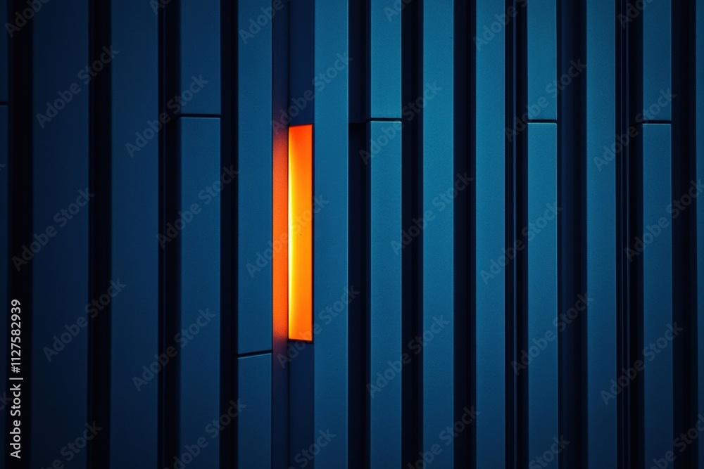 A blue wall with a yellow stripe in the middle A blue wall with a yellow stripe in the middle