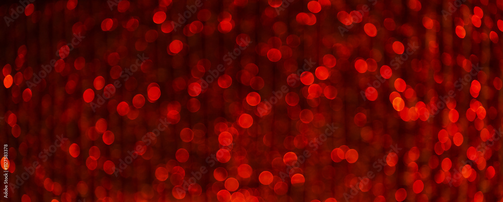 Shining blurred red bokeh. Background and texture