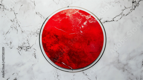 赤いグラフィックスシーン：赤色の魅力を活かしたグラフィックデザイン generative ai