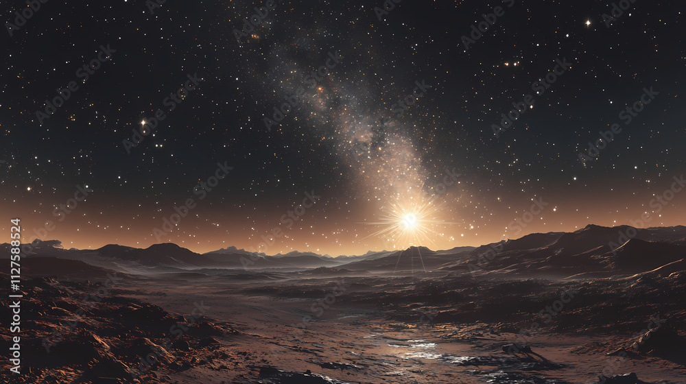 Naklejka premium breathtaking starry night sky