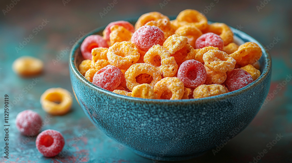 bowl of cereal with raspberries, bowl of corn flakes bowl of cereal with raspberries, bowl of corn flakes