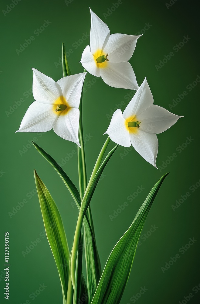 Fototapeta premium The flowers are arranged in a triangular formation
