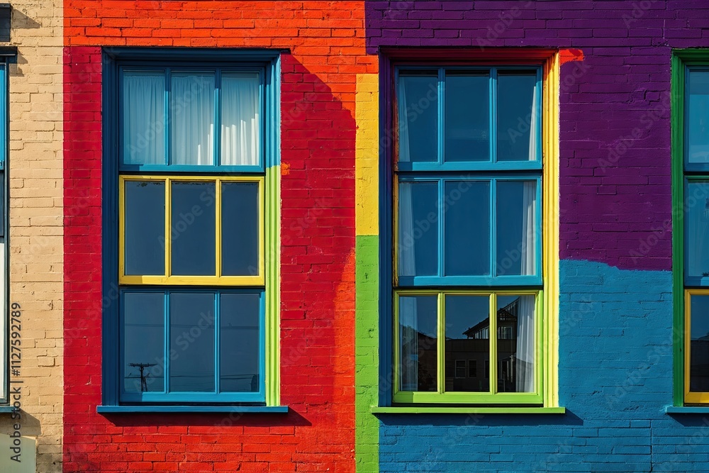 Contemporary Vibrant Fixed Window Structure for Urban Living Design on Plain Canvas Contemporary Vibrant Fixed Window Structure for Urban Living Design on Plain Canvas