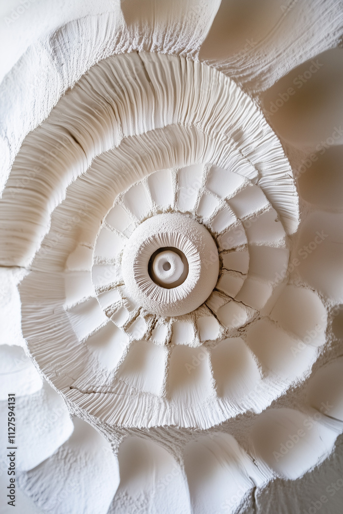Obraz premium Plaster Nautilus Shell Sculpture Design