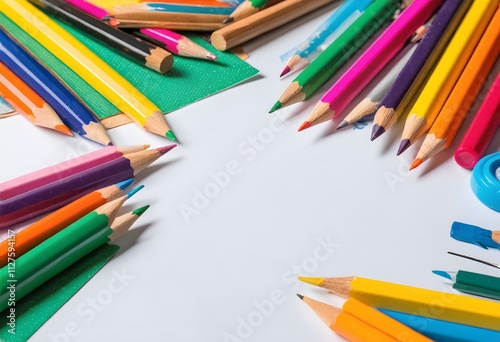 pencils on a wooden table