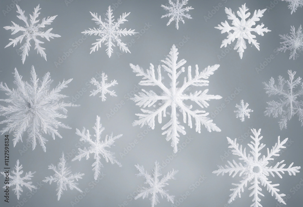 Collection of snowflakes isolated on white background Collection of snowflakes isolated on white background