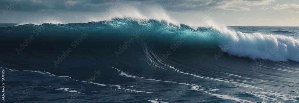 Ocean waves breaking on dark blue ocean surface, water movement, dark blue ocean, wave motion, ocean waves Ocean waves breaking on dark blue ocean surface, water movement, dark blue ocean, wave motion, ocean waves