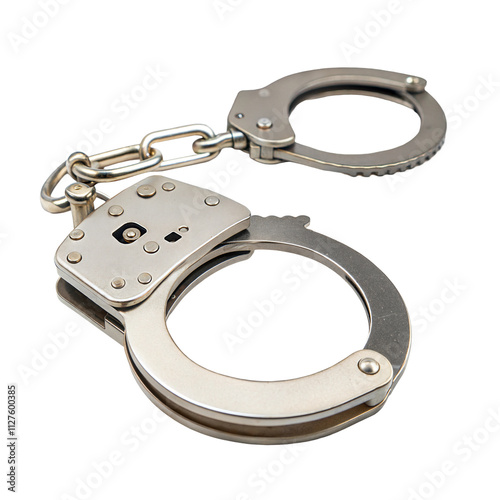 Handcuffs, isolated on transparent or white background