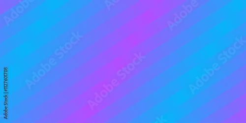 Diagonal transaction effect neon purple blue gradient stripes. 80s and 90s style ribbed effect diagonal stripes background. Retro gradient transition vector pattern 