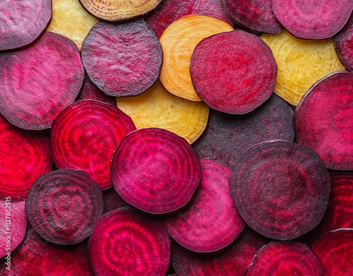 Top view of beetroot background.