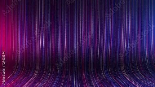 Abstract Purple and Blue Neon Lines Background Design Digital Art Graphic Illustration