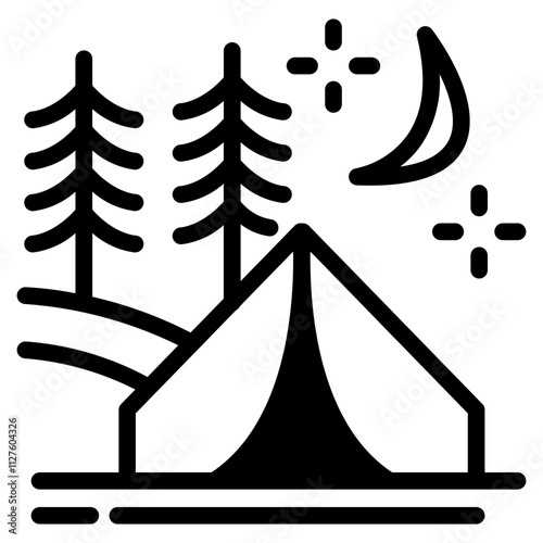 camping tent icon vector illustration