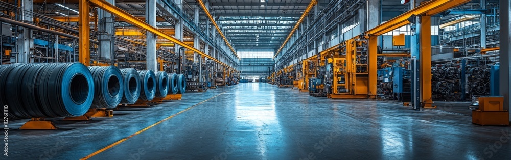 Industrial Piping in High-Tech Factory