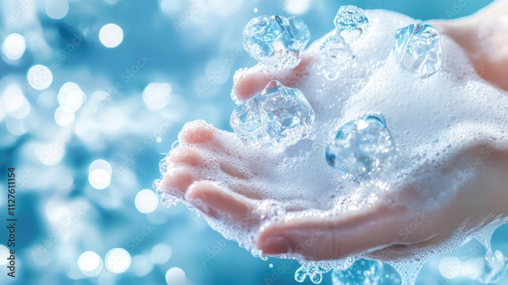 Refreshing winter skincare routine with ice and bubbles for glowing skin Refreshing winter skincare routine with ice and bubbles for glowing skin