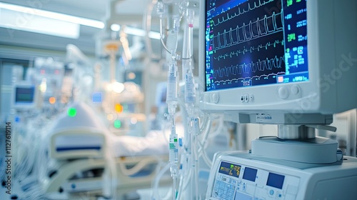 Wallpaper Mural Intensive Care Unit: Medical Technology and Patient Monitoring Torontodigital.ca