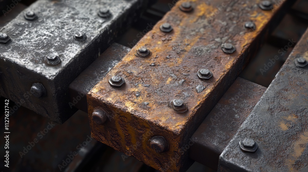 Details of old metal beam with variety of textures. photoshop textures. Ultra realistic. Photorealistic Details of old metal beam with variety of textures. photoshop textures. Ultra realistic. Photorealistic