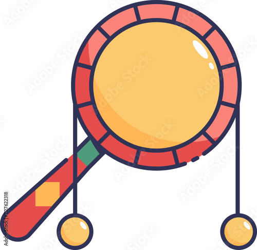 Rattle Drum Icon Illustrations