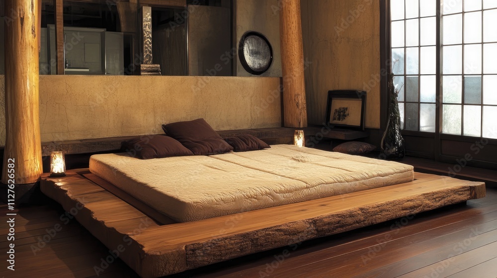 Minimalist Bedroom Design with Wooden Elements and Natural Light Minimalist Bedroom Design with Wooden Elements and Natural Light