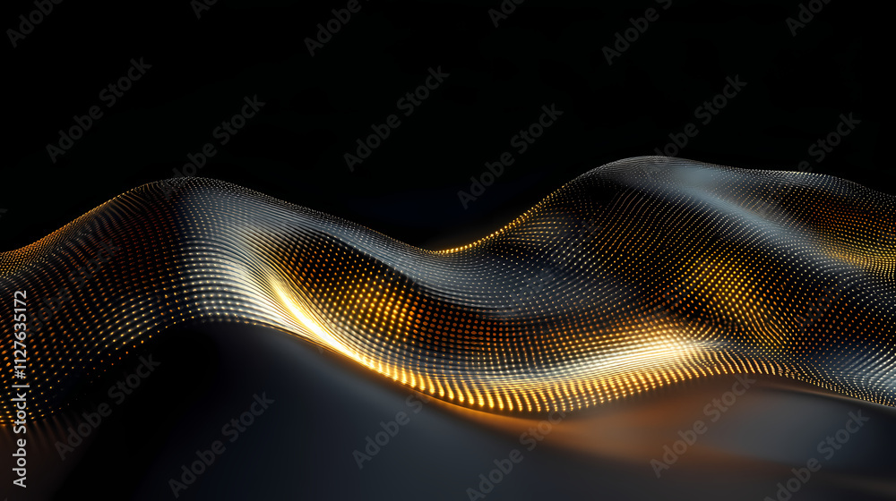 custom made wallpaper toronto digitalRealistic 3d abstract golden metallic wave design. Gilded. Illustration