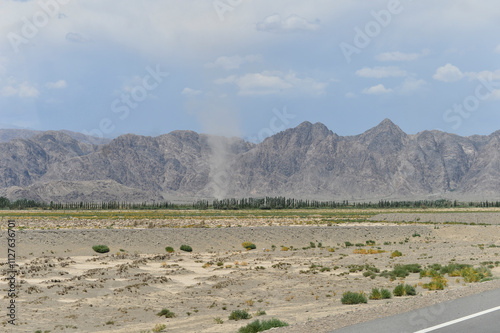 Geomorphic Scenery Desert in Xinjiang, China photo