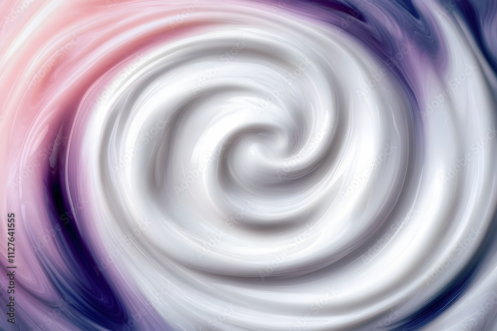 Texture of milk yogurt or cream with vortex surface, abstract background, Generative AI illustration Texture of milk yogurt or cream with vortex surface, abstract background, Generative AI illustration