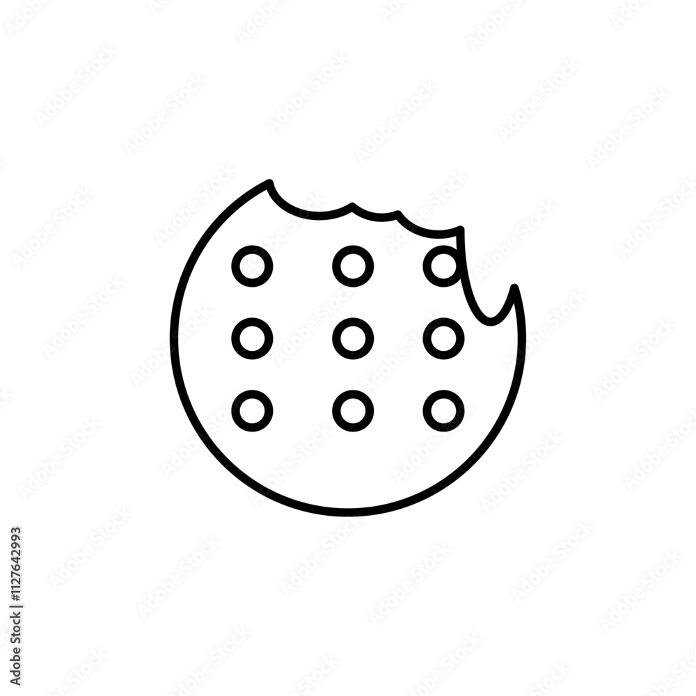 Biscuit icon line art vector Biscuit icon line art vector