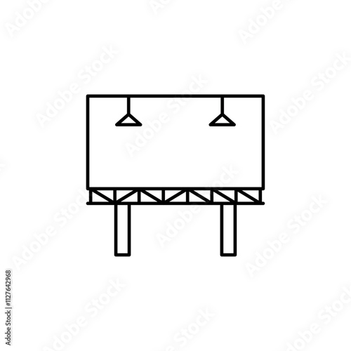 Billboard icon line art vector