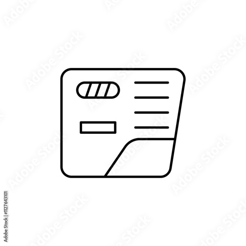 car glove compartment icon line art vector