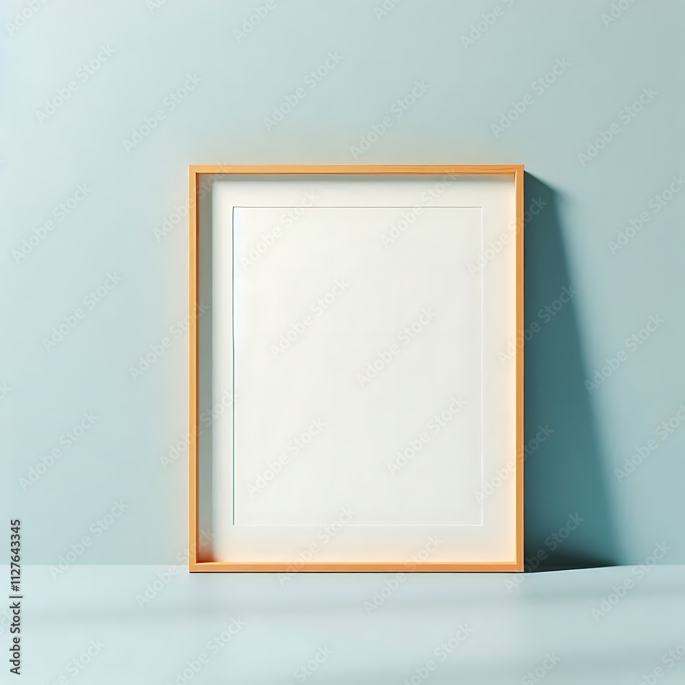 An orange square frame is mounted on a blue wall, creating a vibrant contrast between the colors.
An orange square frame is mounted on a blue wall, creating a vibrant contrast between the colors.