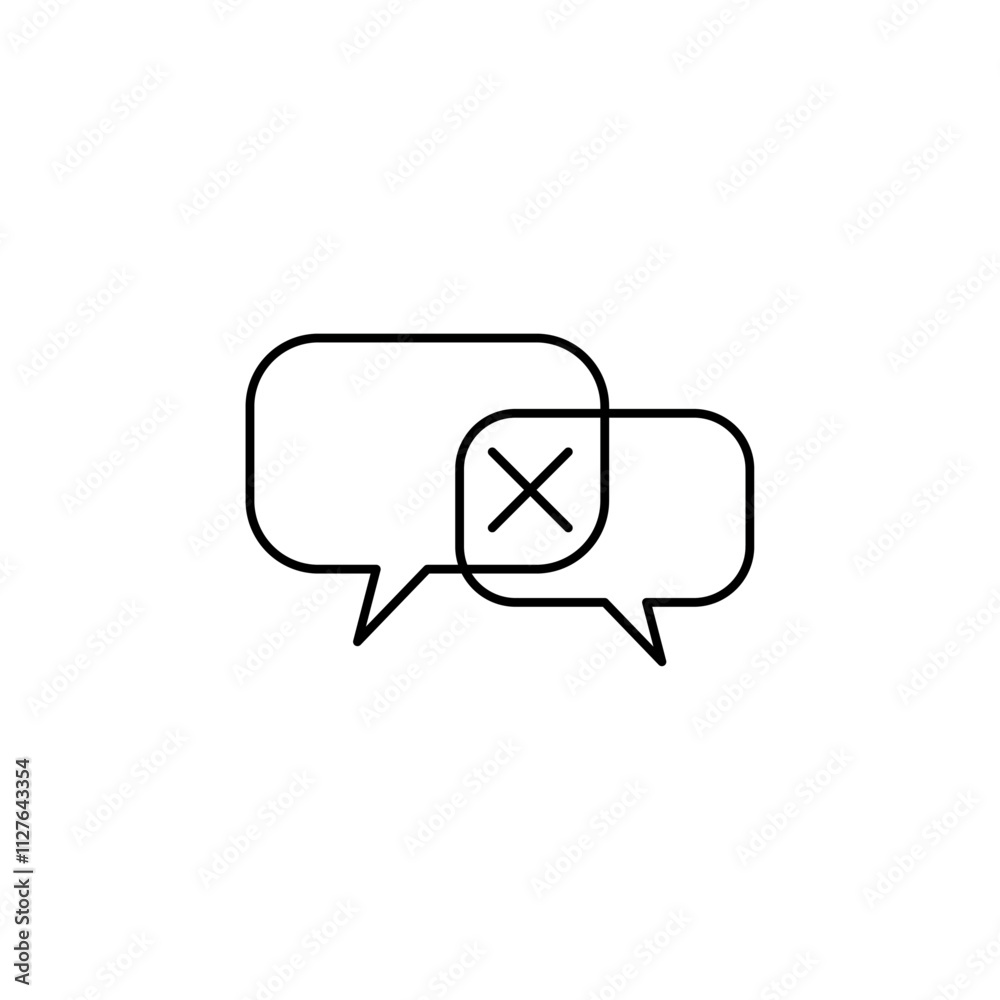 Disagreement icon line art vector Disagreement icon line art vector