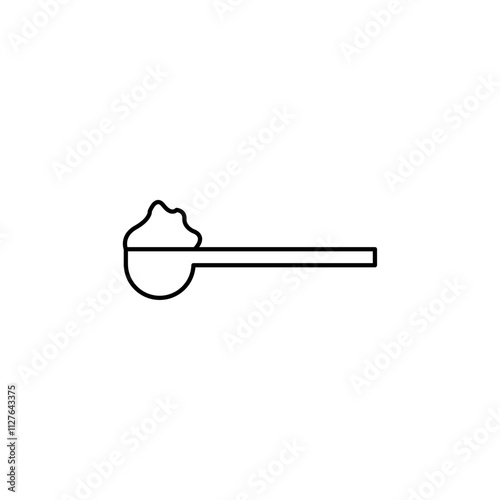 full spoon icon line art vector