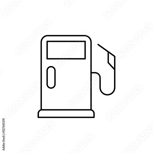 Gas station icon line art vector photo